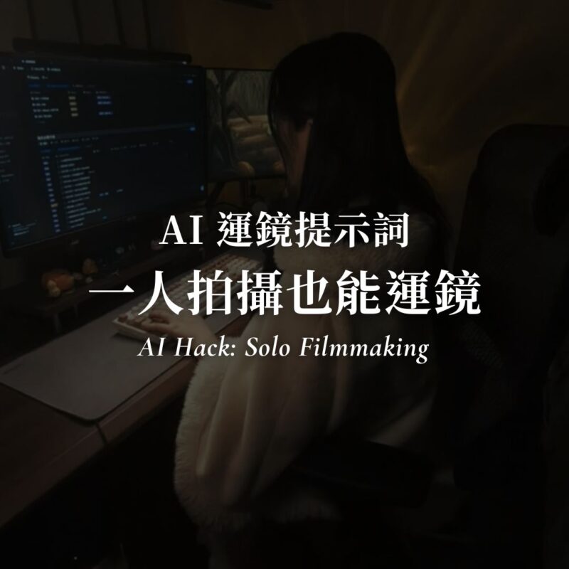 AI 運鏡提示詞分享！1個人拍攝也能有電影級運鏡