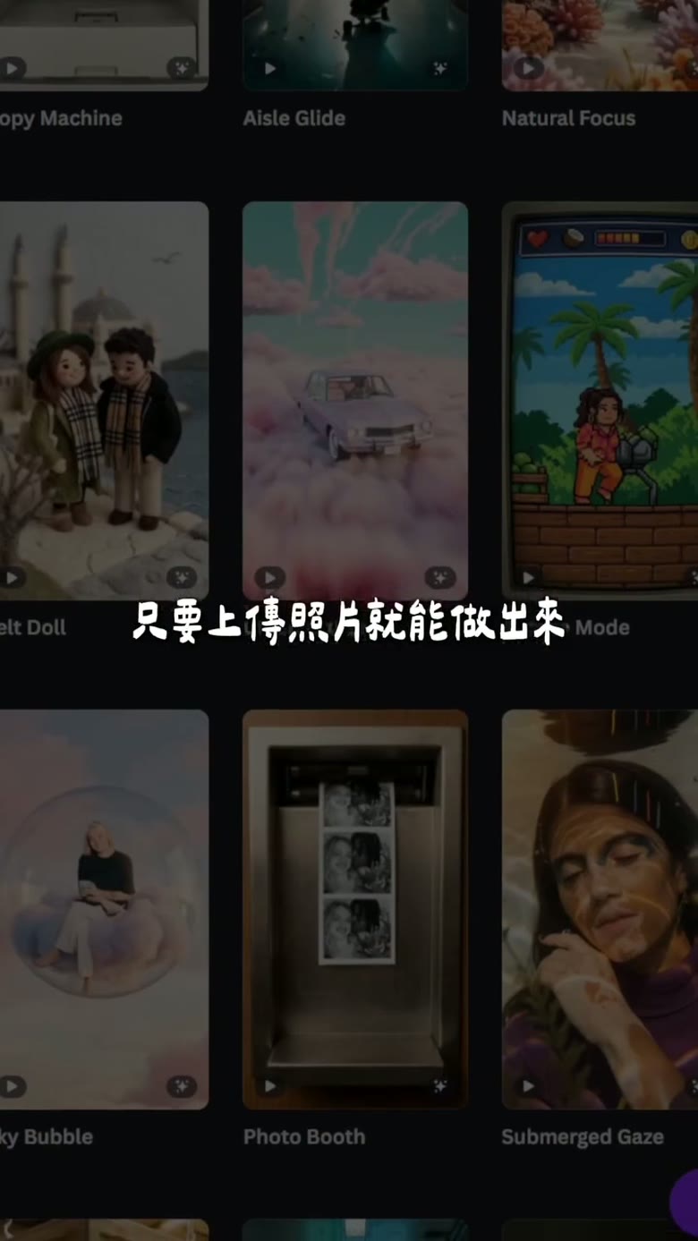 照片風格轉換 範本分類頁面