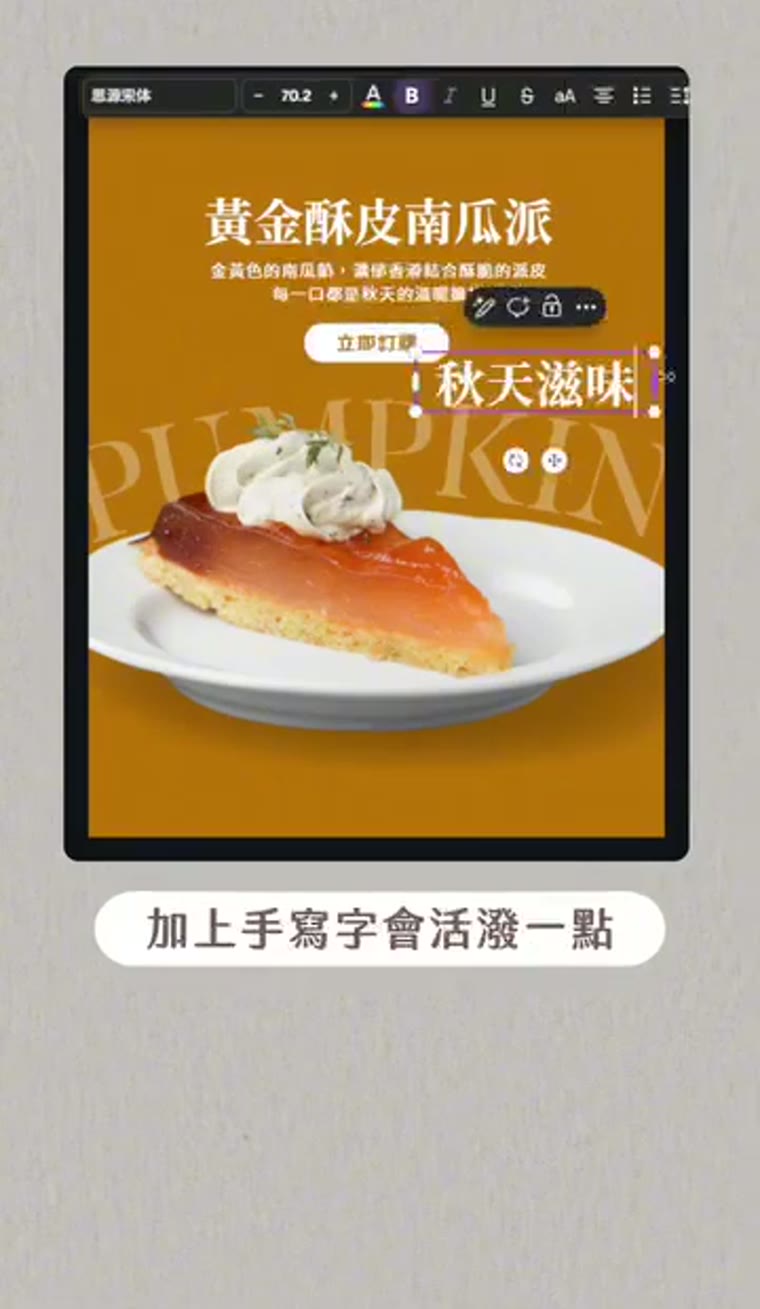 版面層級 手寫字裝飾